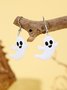 Halloween Earrings Horror Funny Skull Spider Pumpkin Ghost Black Cat Earrings Real Gold Electroplated Jewelry Earrings