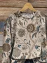 Women Floral Crew Neck Printing Casual Spring/Fall Long Sleeve Sweatshirt