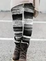 Women Multicolor Block Casual All Season Printing Long Leggings