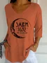 Women Halloween Three Quarter Sleeve Tee T-shirt V Neck Printing Casual Spring/Fall Graphic Tee Top