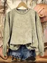 Women Floral Crew Neck Printing Casual Spring/Fall Long Sleeve Sweatshirt