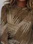 Women Abstract Long Sleeve Tee T-shirt Crew Neck Printing Casual Spring/Fall Graphic Tee Top