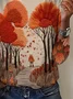 Women Tree Long Sleeve Tee T-shirt Crew Neck Printing Casual Spring/Fall Graphic Tee Top