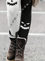 Women Halloween (pumpkin) Casual All Season Printing Long Leggings