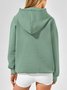 Women Plain Hoodie Split Joint Casual Spring/Fall Long Sleeve Sweatshirt