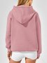 Women Plain Hoodie Split Joint Casual Spring/Fall Long Sleeve Sweatshirt