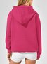 Women Plain Hoodie Split Joint Casual Spring/Fall Long Sleeve Sweatshirt