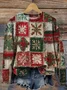 Women Christmas Crew Neck Printing Casual Spring/Fall Long Sleeve Sweatshirt