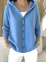 Women Floral Long Sleeve Hoodie Casual Spring/Fall Cardigan Outerwear