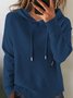 Women Plain Winter Vintage Long Sleeve Hoodie Sweater