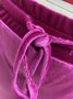 Women Plain Split Joint Two-Piece Set Daily Long Sleeve Casual Spring/Fall Top With Pants Matching Set