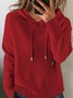 Women Plain Winter Vintage Long Sleeve Hoodie Sweater