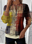 Women Abstract Crew Neck Printing Casual Spring/Fall Long Sleeve Sweatshirt
