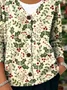 Women Floral Long Sleeve V Neck Casual Spring/Fall Cardigan Outerwear