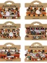 Halloween Series Polymer Clay Orange Pumpkin Skull Bat Fashion Personality Design Bracelet Set