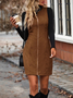Women Plain Sleeveless Summer Split Joint Dress Crew Neck Daily Vintage Mini Tank A-Line Dress