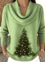 Women Plain Spring/Fall Casual Long Sleeve Crew Neck Cotton Sweater