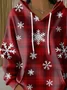 Women Plaid Spring/Fall Printing Long Sleeve Casual Holiday Hoodie