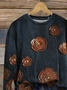 Women Floral Crew Neck Printing Casual Spring/Fall Long Sleeve Sweatshirt