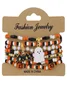 Halloween Series Polymer Clay Orange Pumpkin Skull Bat Fashion Personality Design Bracelet Set