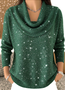 Women Plain Spring/Fall Casual Long Sleeve Crew Neck Cotton Sweater