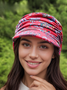 Plush New Ethnic Style Floral Hat Women's Korean Style Soft Brim Cap Spring Autumn Winter Cloth Hat Baseball Cap