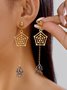 Halloween Tassel Spider Earrings Fashion Retro Halloween Star Moon Crystal Earrings