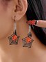 Halloween Tassel Spider Earrings Fashion Retro Halloween Star Moon Crystal Earrings