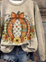 Women Floral Crew Neck Printing Casual Spring/Fall Long Sleeve Sweatshirt