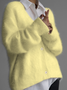 Women Plain Spring/Fall Cover-up Vintage Split Joint Lightweight Cardigan