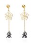 Halloween Tassel Spider Earrings Fashion Retro Halloween Star Moon Crystal Earrings