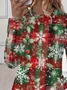 Women Christmas Long Sleeve Tee T-shirt Crew Neck Printing Casual Spring/Fall Graphic Tee Top