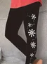 Women Christmas Casual All Season Printing Long Leggings