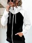 Women Spring/Fall Outerwear Vintage Split Joint Plain Long Sleeve Stand Collar Jacket