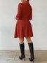 Women Autumn Outerwear Casual Jacquard Plain Long Sleeve Lapel Collar Jacket