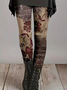 Women Floral Casual All Season Printing Long Leggings