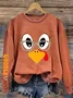 Women Thanksgiving Turkey Casual Crew Neck Long Sleeve Spring/Fall Sweatshirts