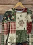 Women Christmas Crew Neck Printing Casual Spring/Fall Long Sleeve Sweatshirt