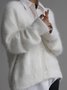 Women Plain Spring/Fall Cover-up Vintage Split Joint Lightweight Cardigan