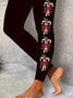 Women Christmas Casual All Season Printing Long Leggings