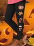 Women Maple Leaf Casual All Season Printing Long Leggings