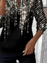 Women Abstract Crew Neck Printing Casual Spring/Fall Long Sleeve Sweatshirt