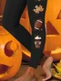 Women Maple Leaf Casual All Season Printing Long Leggings