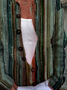 Women Abstract Printing Long Sleeve Crew Neck Vintage Spring/Fall Cardigan Outerwear
