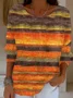 Women Abstract Printing Spring/Fall Casual Long Sleeve Crew Neck Sweater