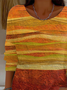 Women Abstract Printing Spring/Fall Casual Long Sleeve Crew Neck Sweater