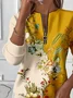 Women Floral Crew Neck Printing Casual Spring/Fall Long Sleeve Sweatshirt