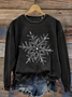 Women Christmas Crew Neck Printing Casual Spring/Fall Long Sleeve Sweatshirt