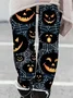 Women Halloween (pumpkin) Casual All Season Printing Long Leggings