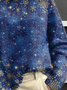 Women Christmas Printing Spring/Fall Vintage Long Sleeve Turtleneck Sweater